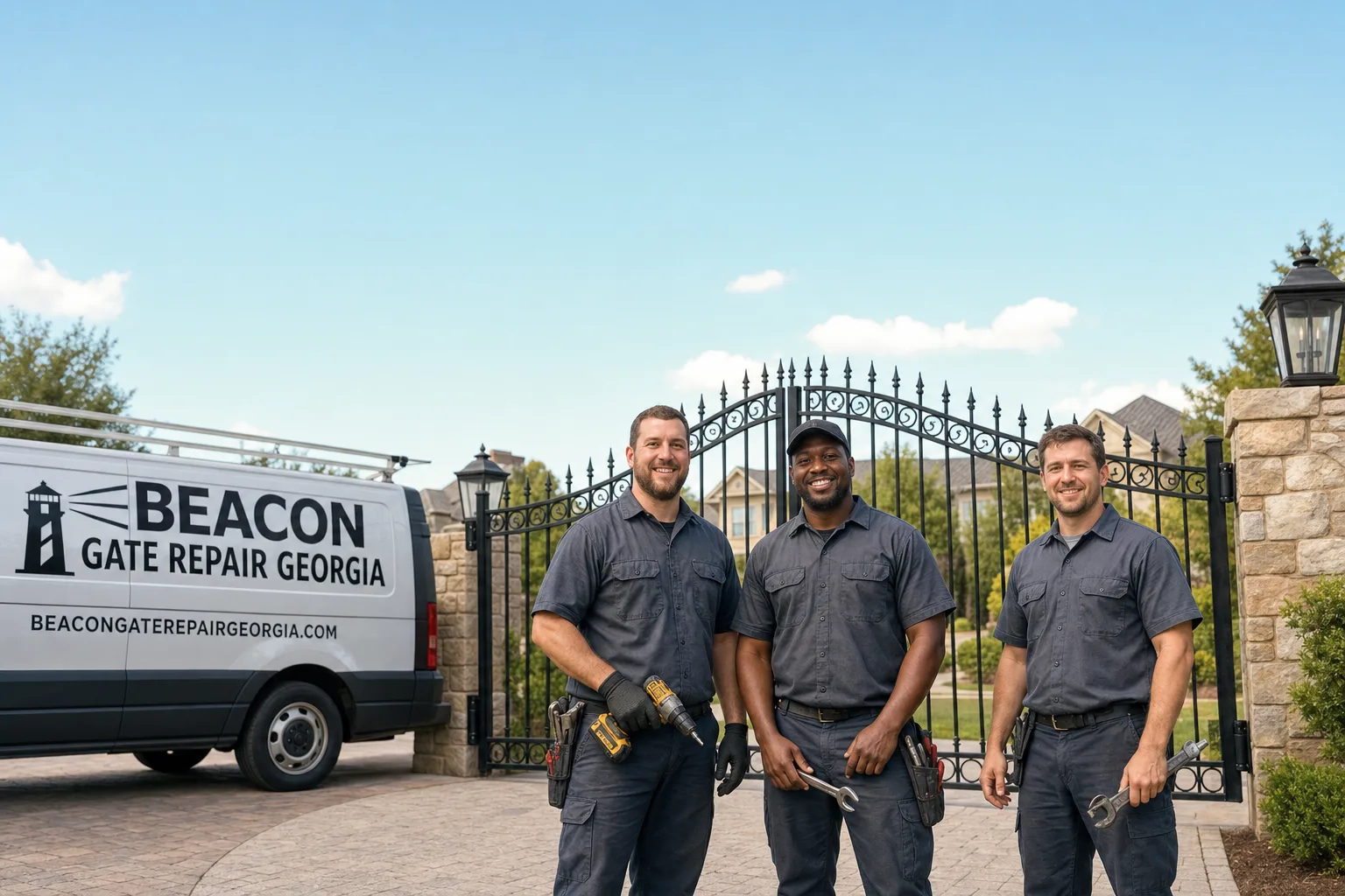 Beacon Gate Repair Georgia service vehicle and crew in Georgia, GA